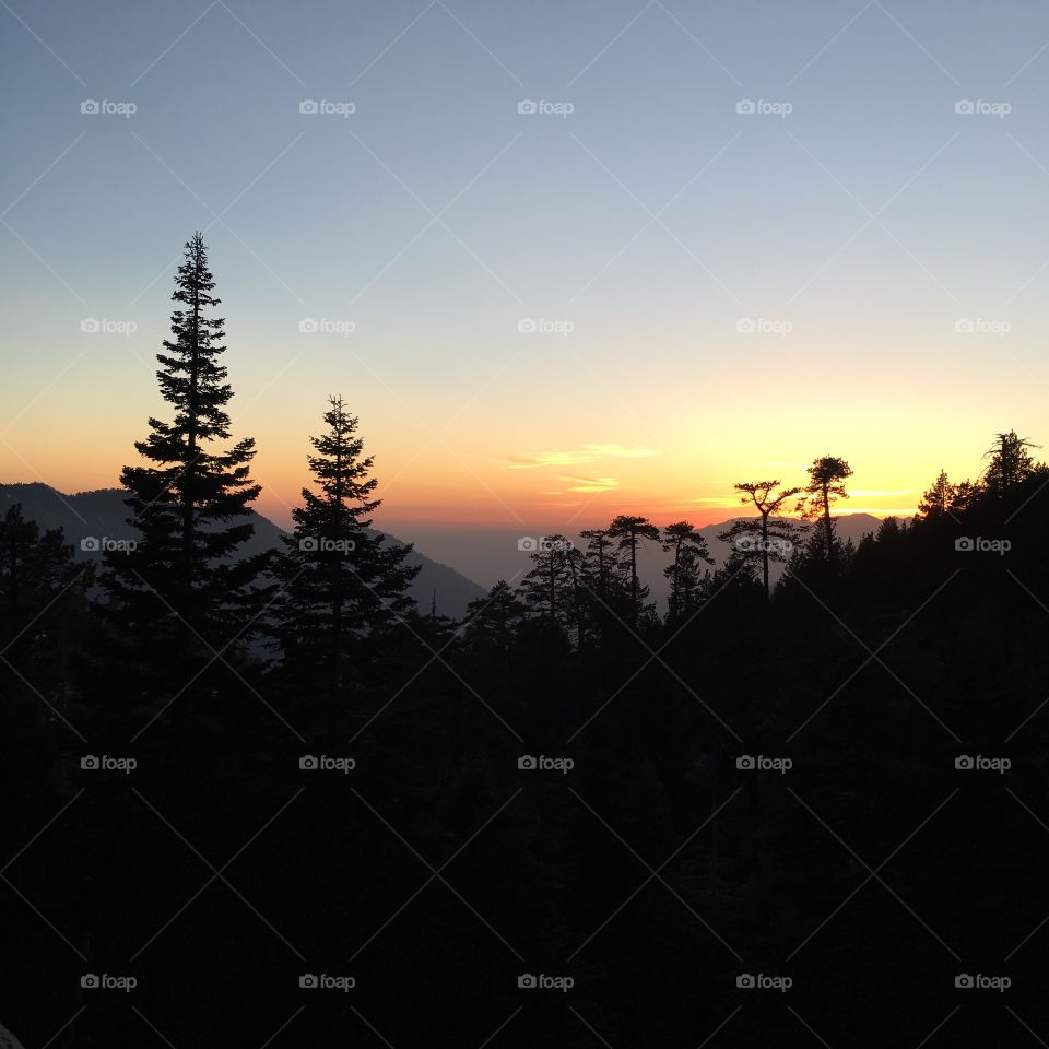 Sunset from Mt Gorgonio's Vivian Trail