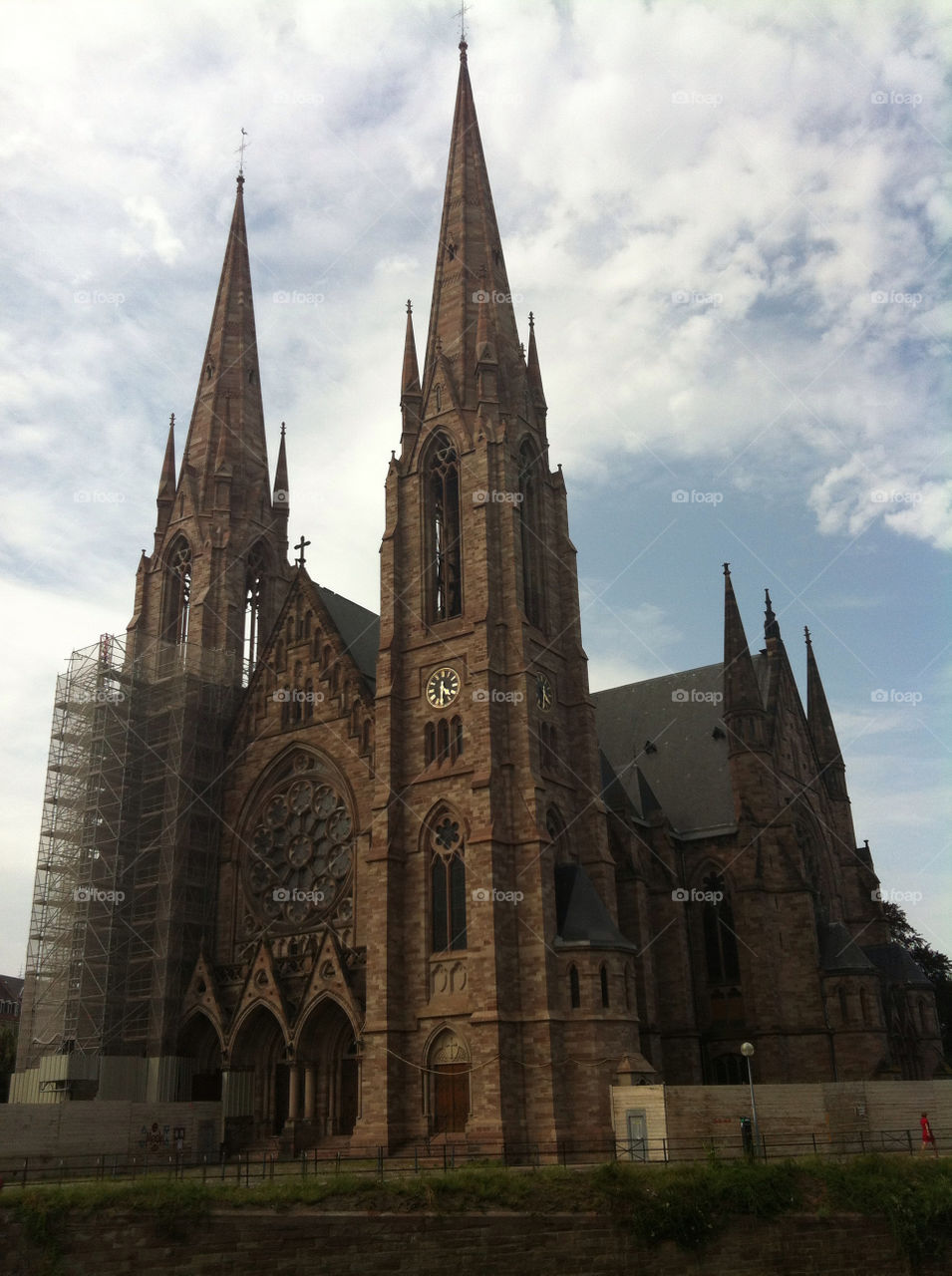 sky clouds church architecture by nectarb