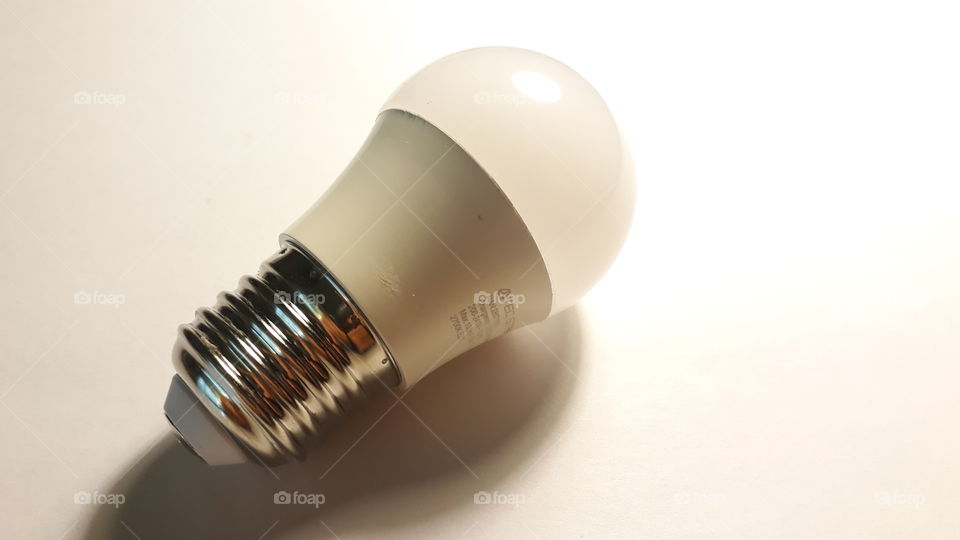 Bulb lamp with white background