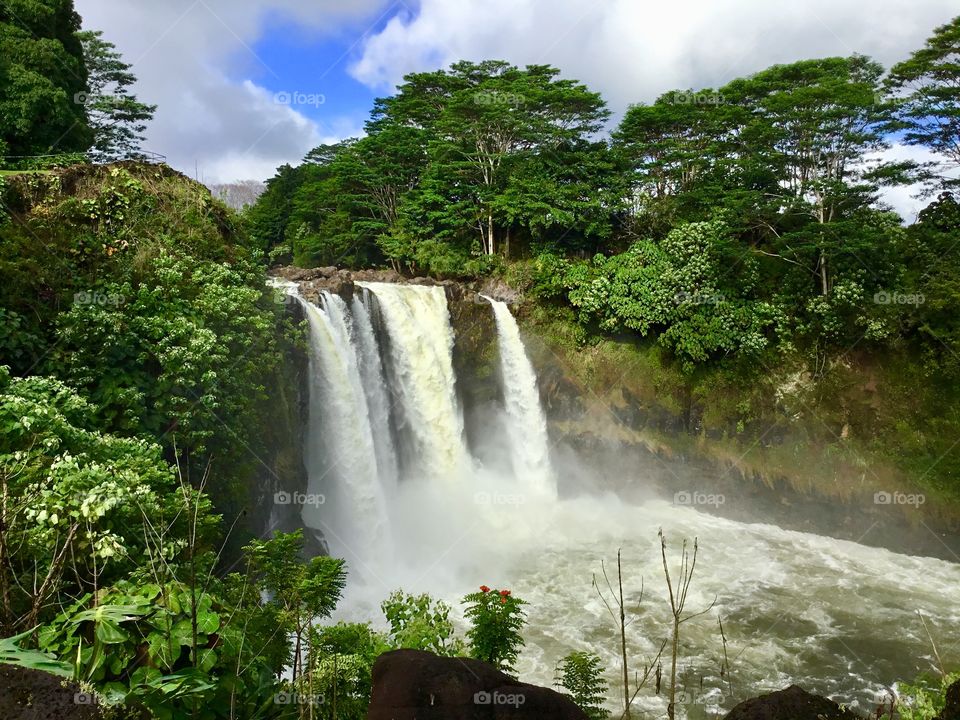 Rainbow Falls after a week of rain.