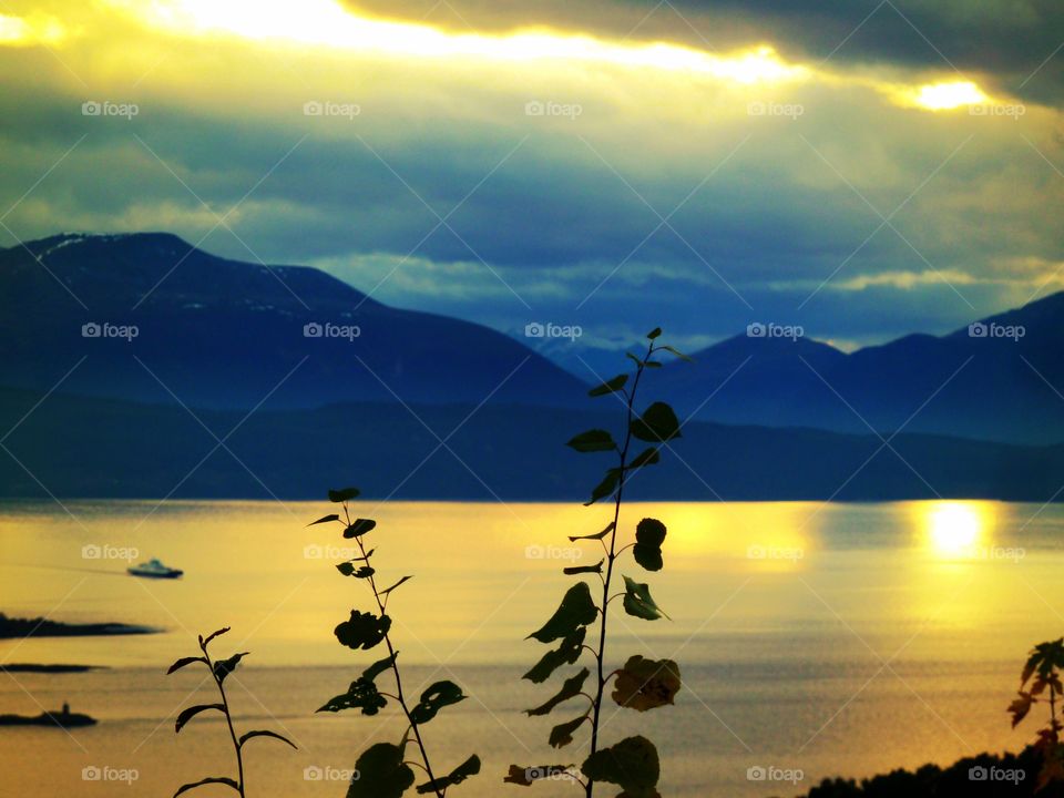 Golden hour. Golden hour in Molde, Norway