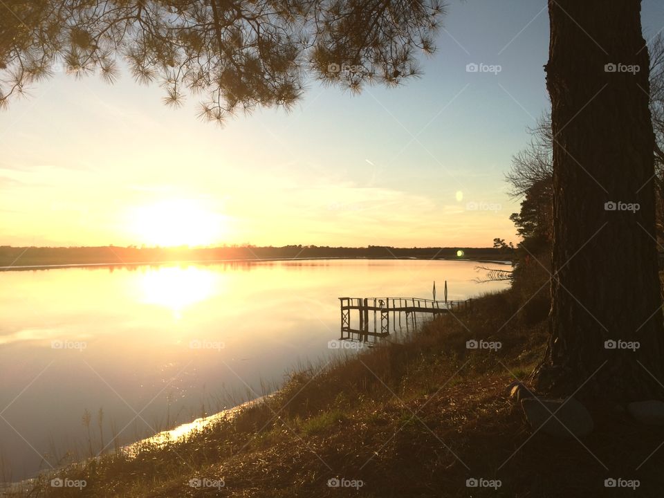 Sunset, Dawn, Landscape, Water, Sun