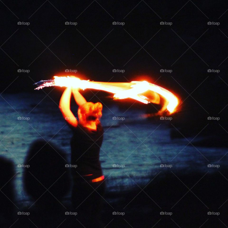 Fire dancing 