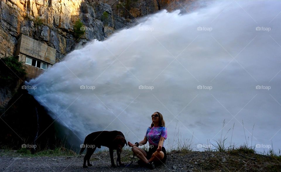 Waterjet#relax#human#dog