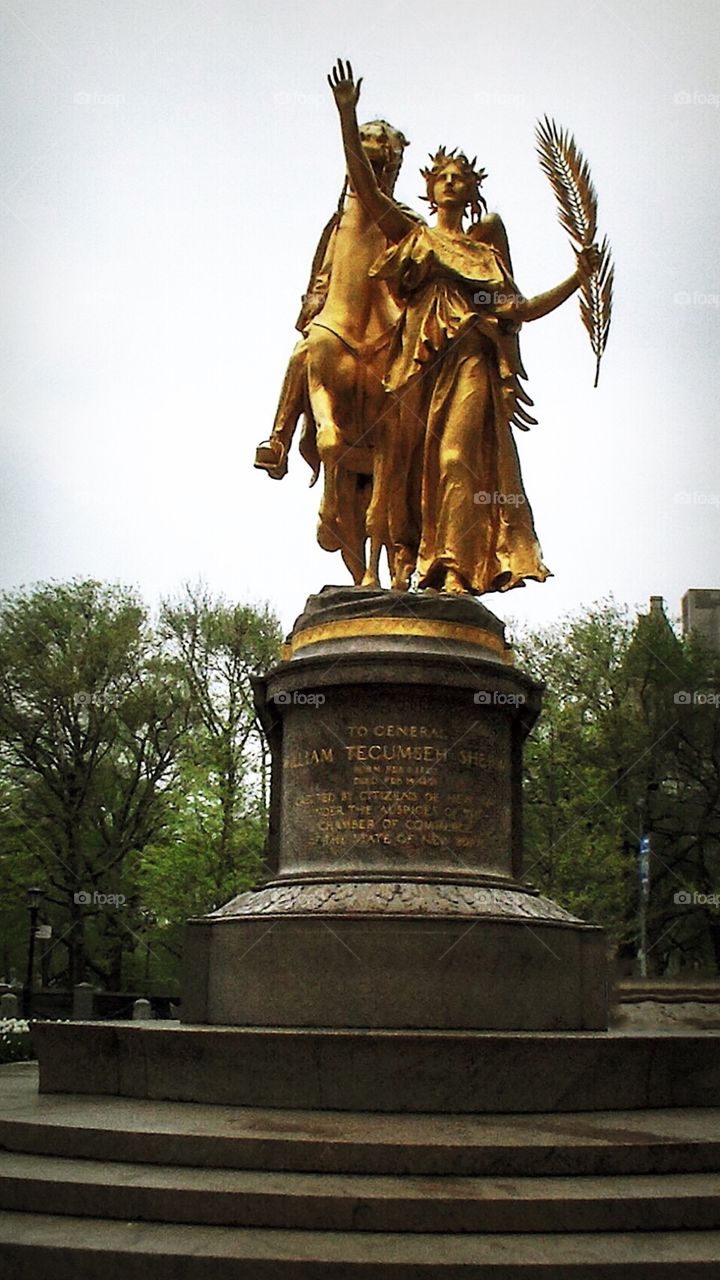 William Tecumseh Sherman Statue - Central Park, New York City. Instagram,@PennyPeronto