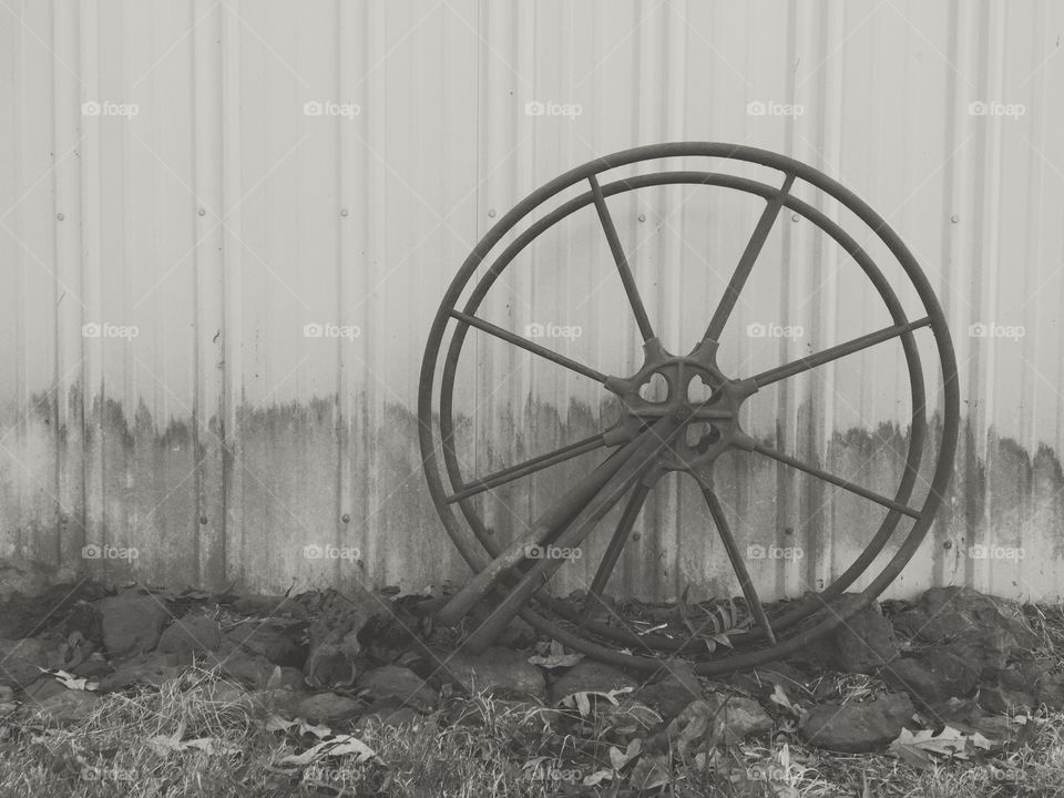 Old rusty wheel 