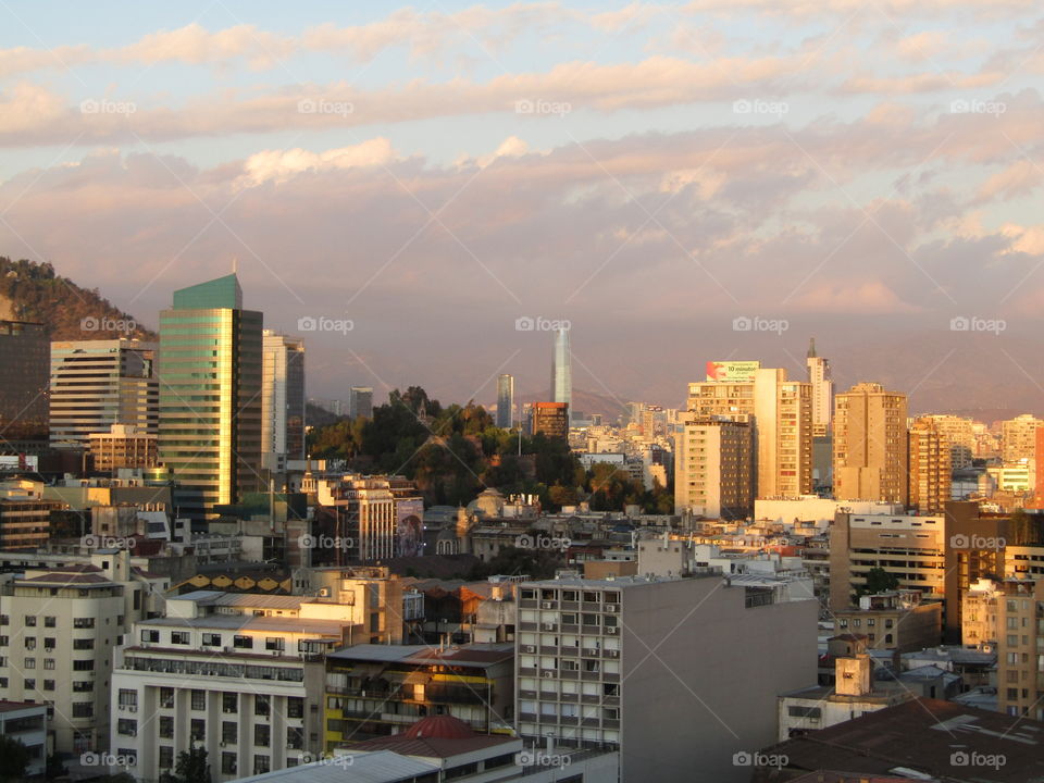 hermosa vista de la ciudad de Santiago Chile