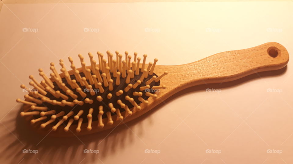 Hair brush with white background