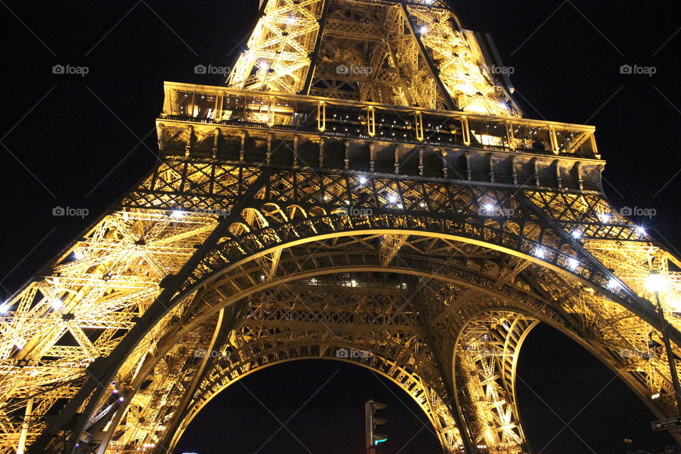 Eiffel tower in lights
