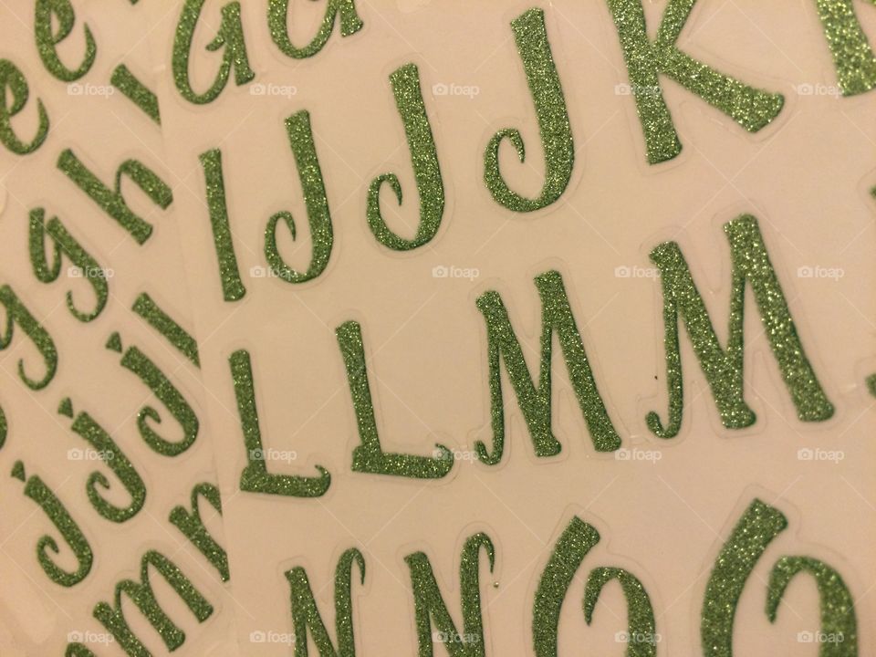 Glitter letters