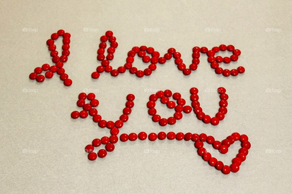 i love you in red writing