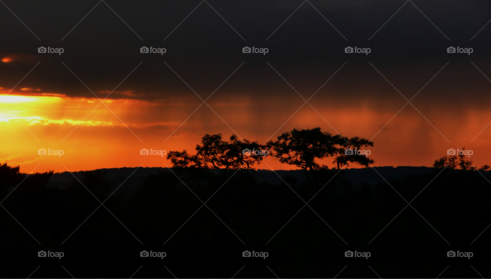 landscape yellow dark sunset by kcv