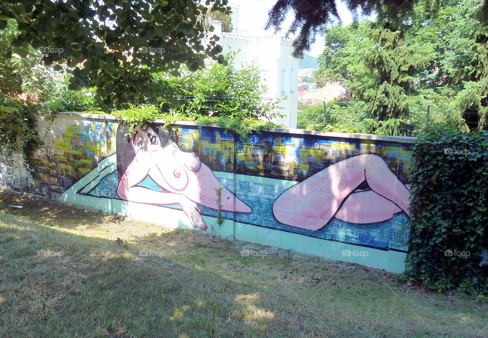 painted wall in Prague Tcheck republic