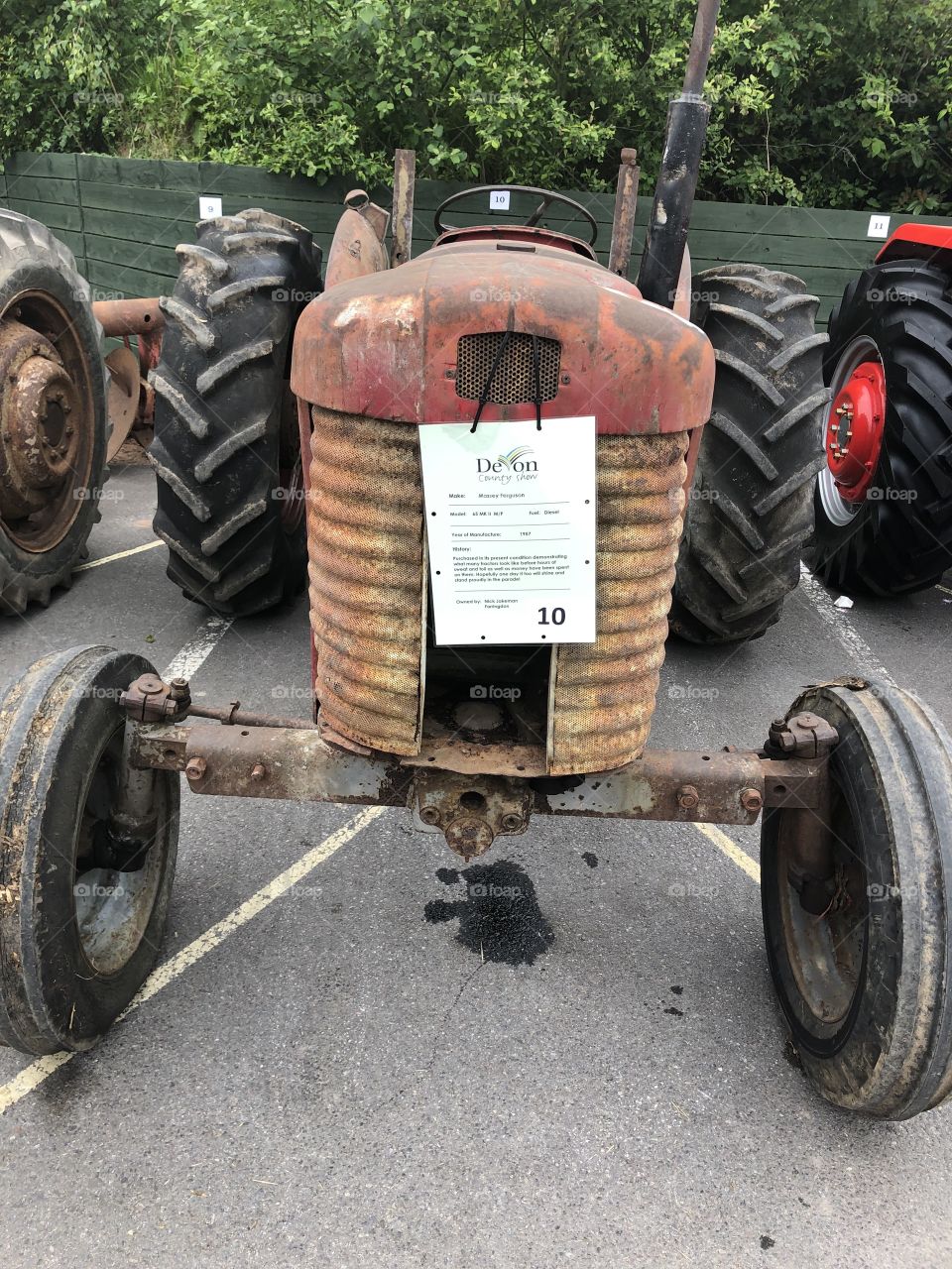 One of the oldest on display another Massey Ferguson from 1957. Certainly an antiques of the tractor world and working.