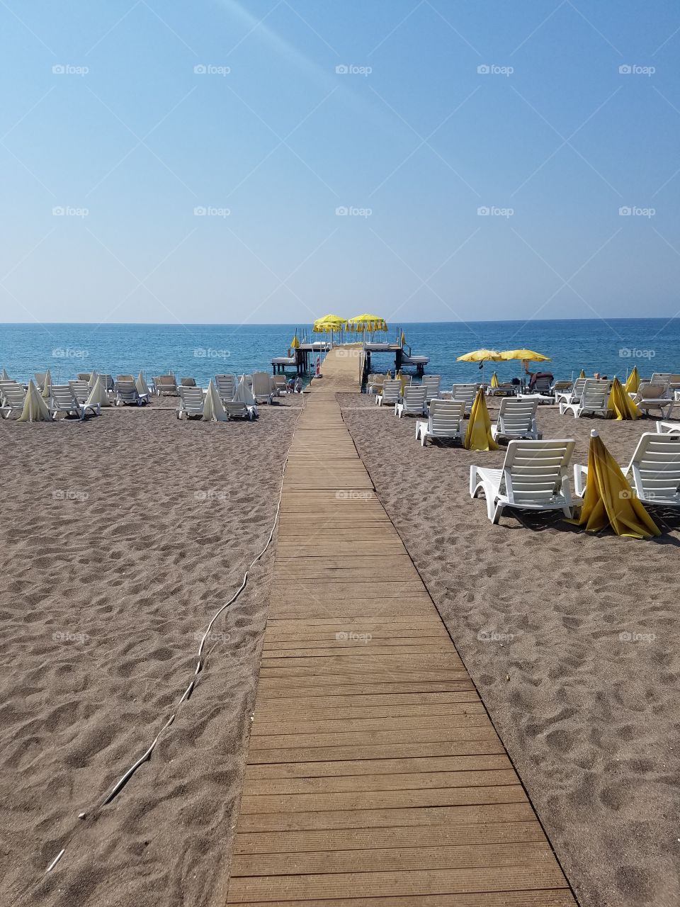 walkway to the beach in Antalya turkey