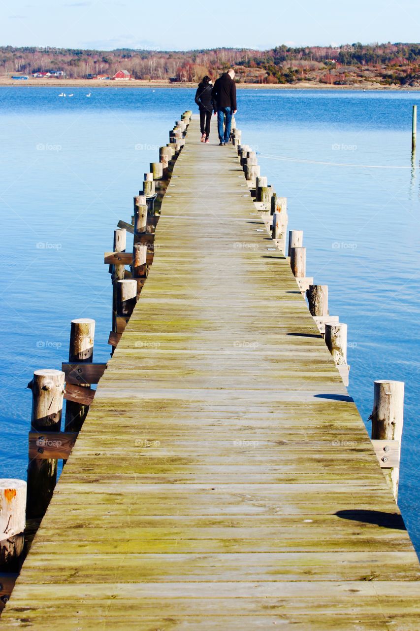 On the pier