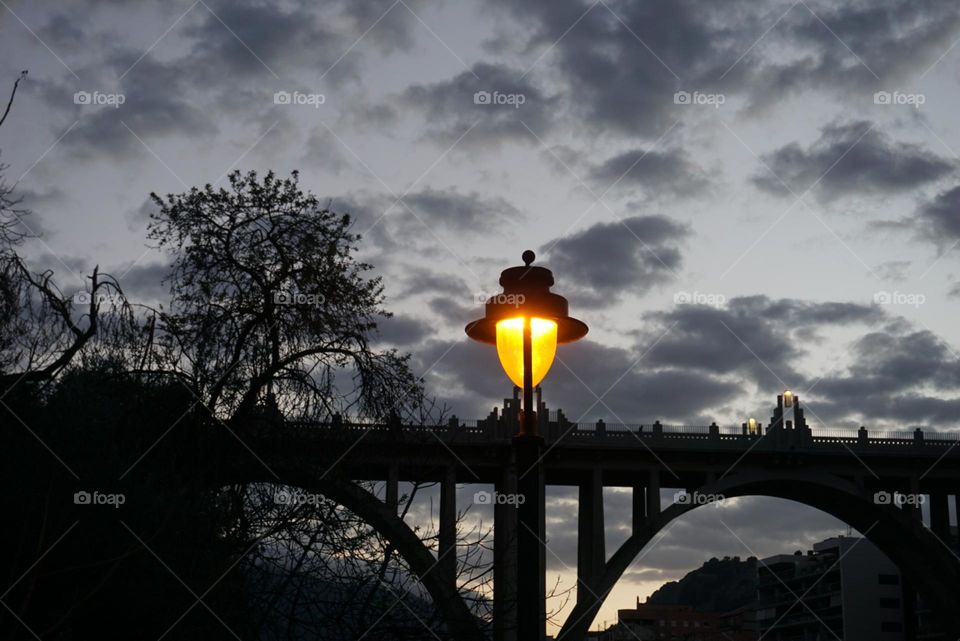 Bridge#evening#lights#clouds#lampara