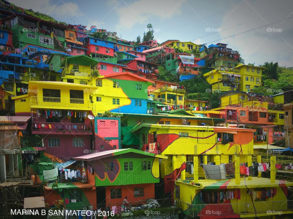 Multicolored houses