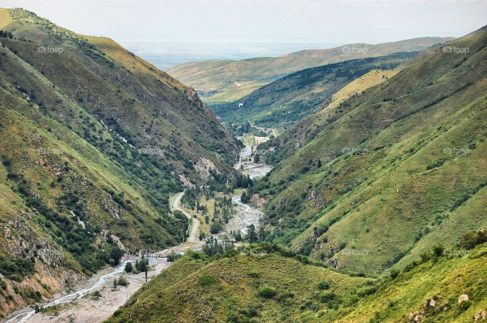 River valley in Kazakhstan