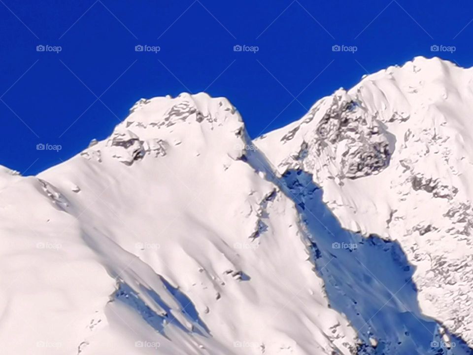 morning sunshine on mountain peaks