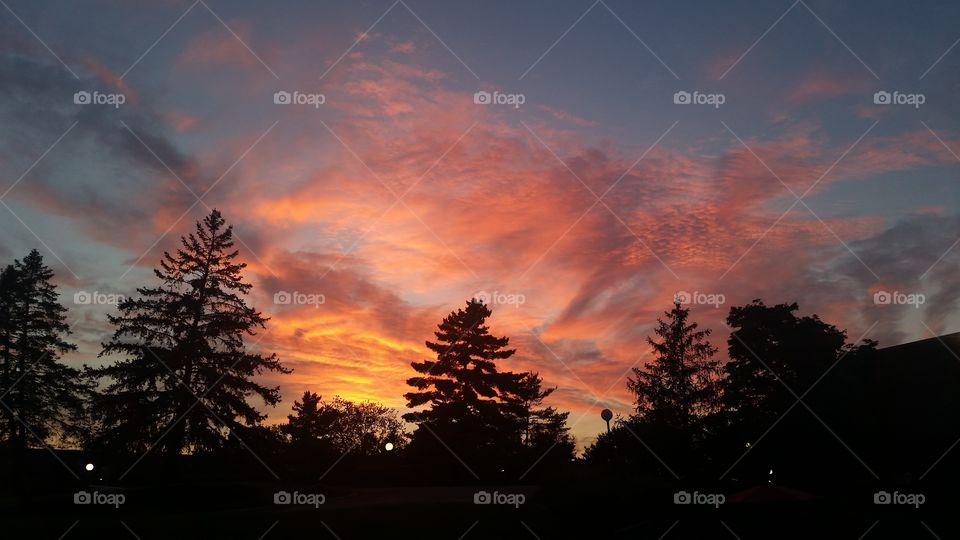 sunset in Cincinnati