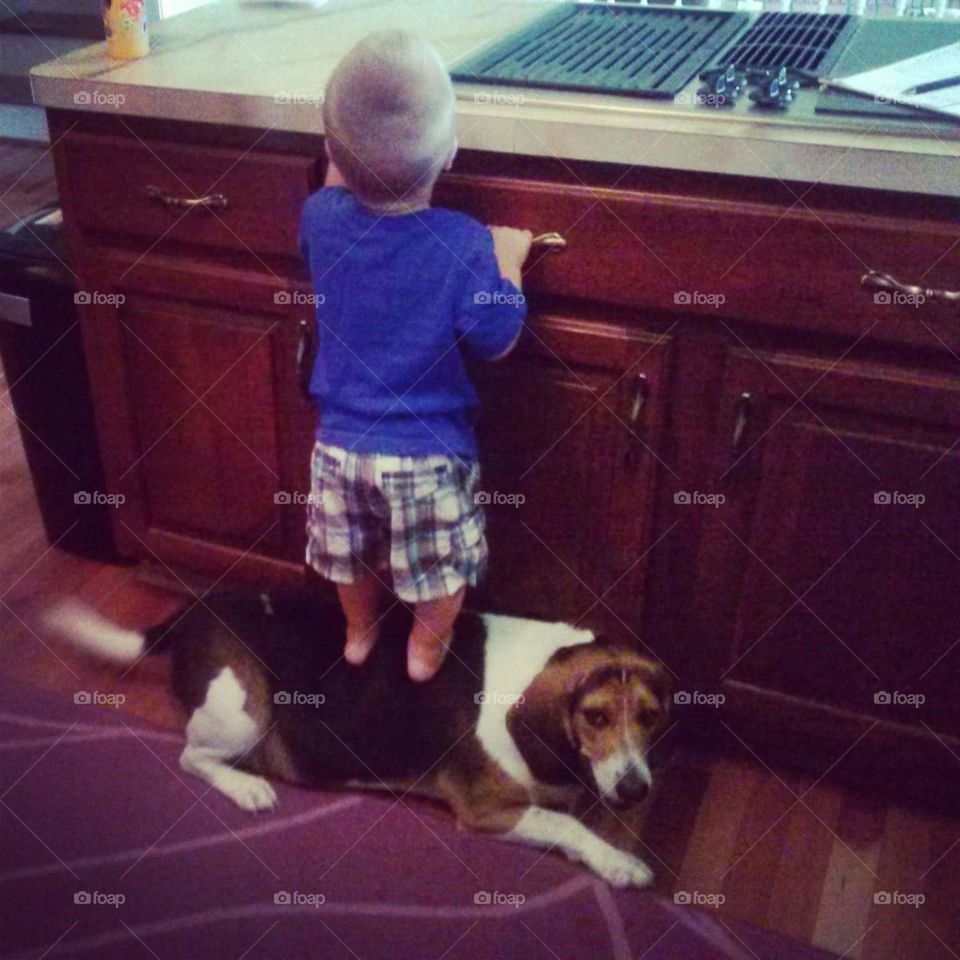 Couldn't find a stool.