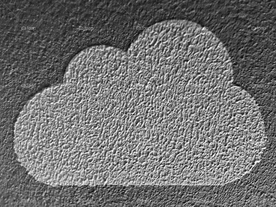 White cloud on a gray background