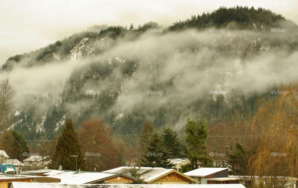 Fog over mountains