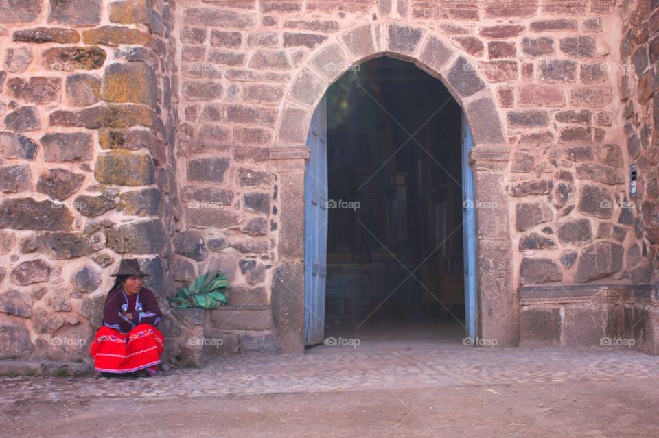 guarding the door