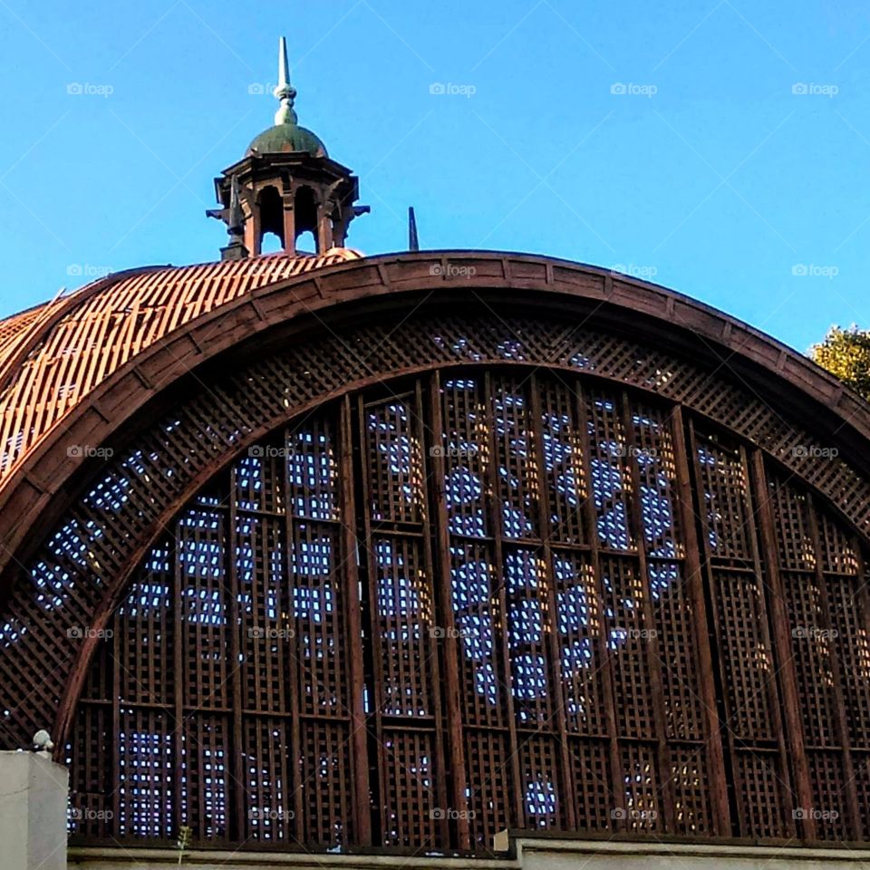 Dome & cupola of the Botanical Building, Balboa Park, San Diego.