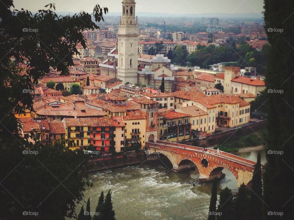 Verona from above, Italy 