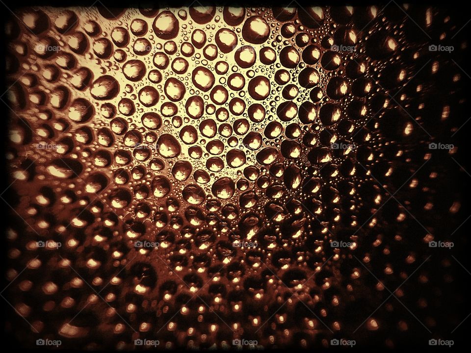 dew drop. dew drop on plastic plate