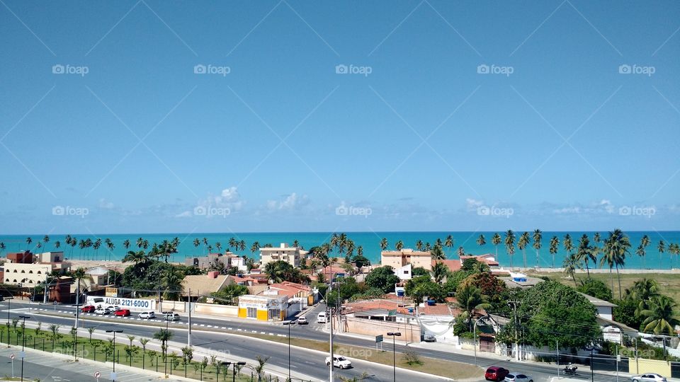 beautiful view of the blue sea of ​​Maceió Alagoas Brazil