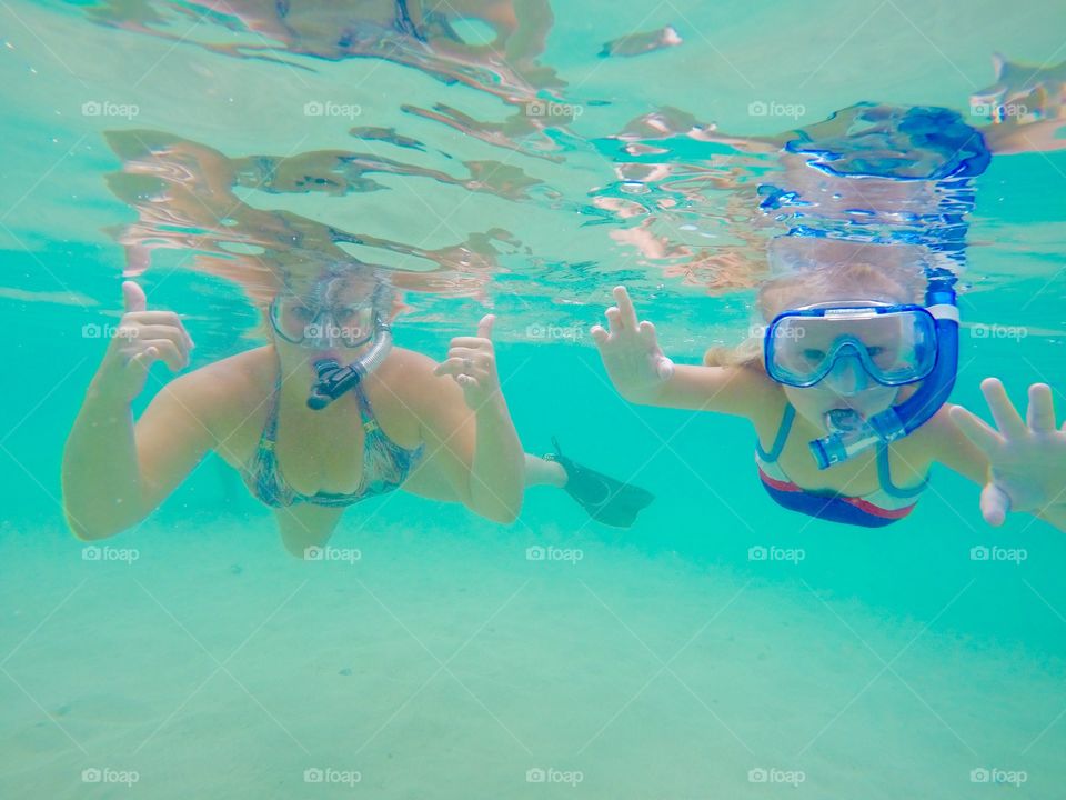 Mommy and Me snorkeling on Mothers  Day
