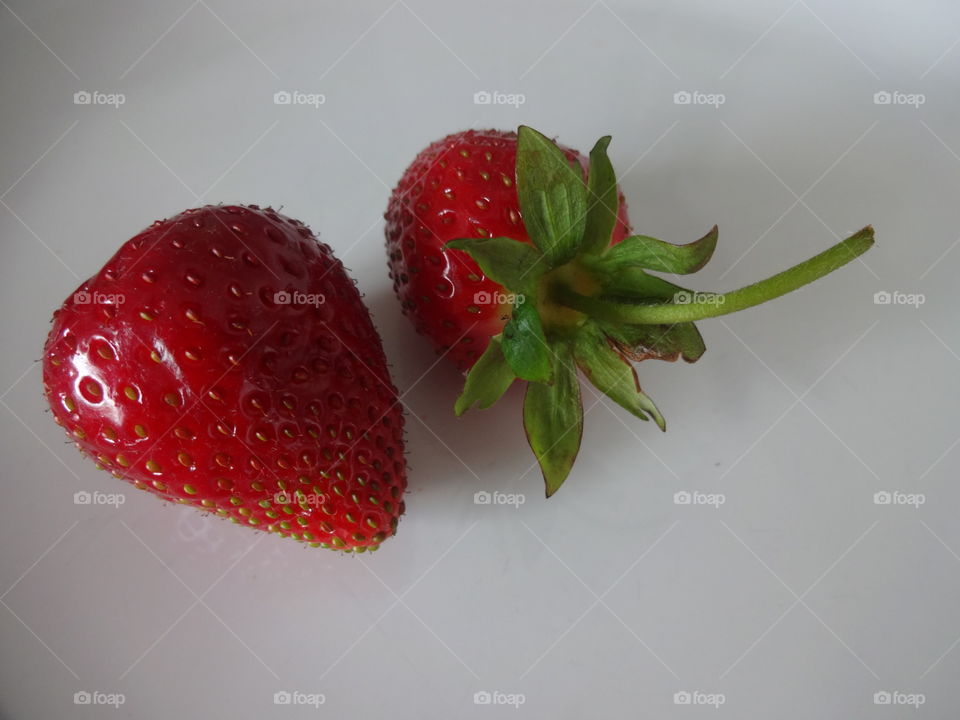 strawberry in macro