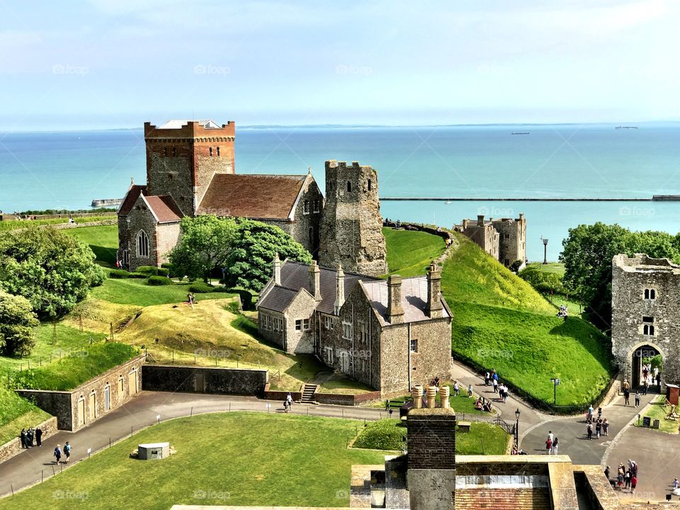 Church - View from Dover Castle, Kent 
