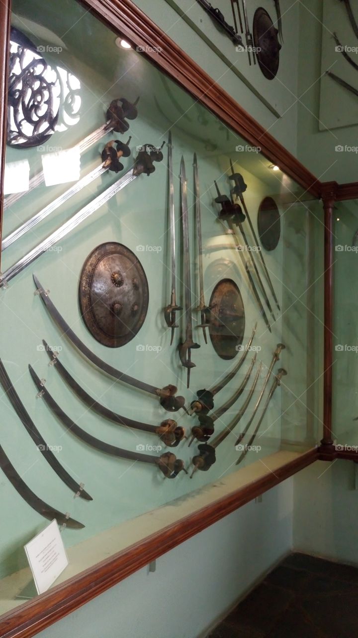 nizam military swords in chawmohalla palace in hyderabad India