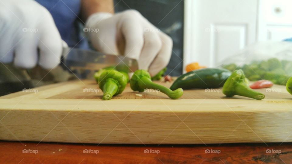Dicing Peppers
