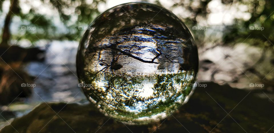 Glaskugel Laacher See Germany