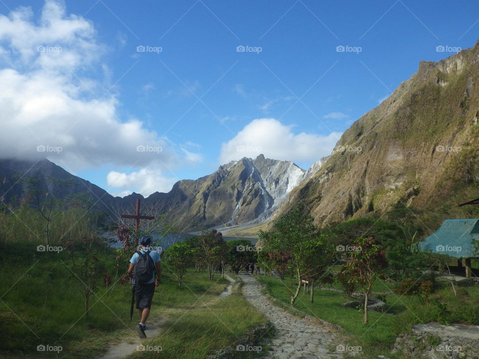 walking path to the crater of Mt. Pinatubo