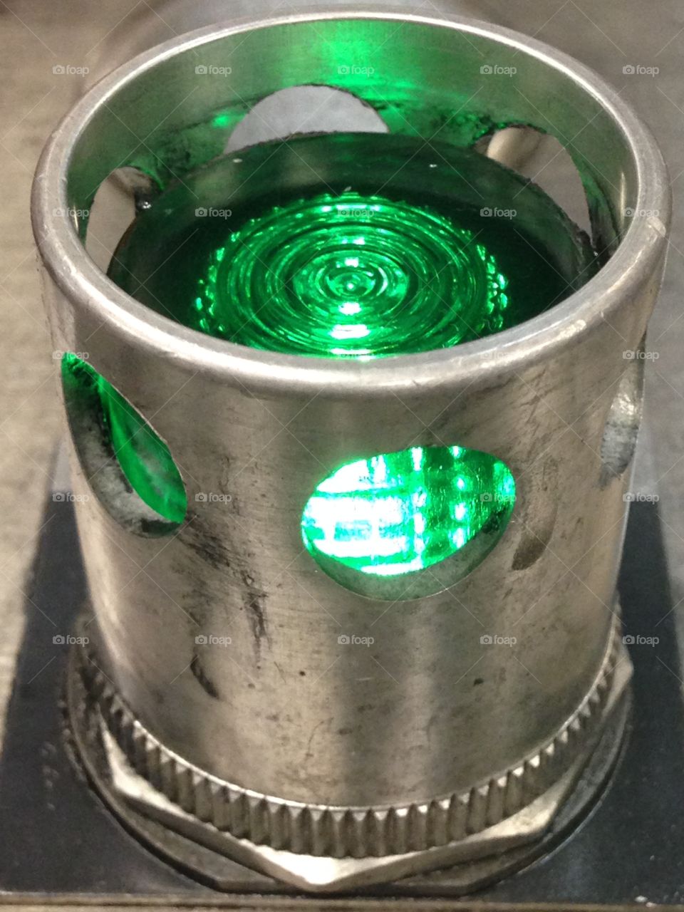 Green,  start button, control panel 