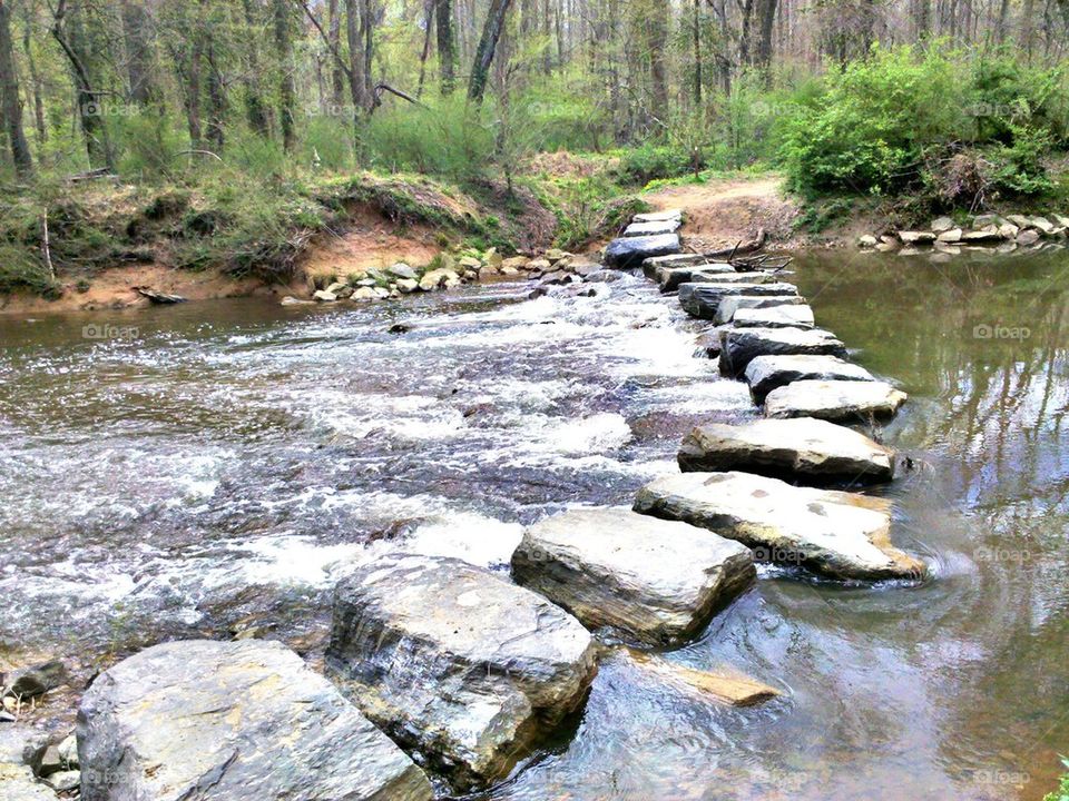 river Rock path