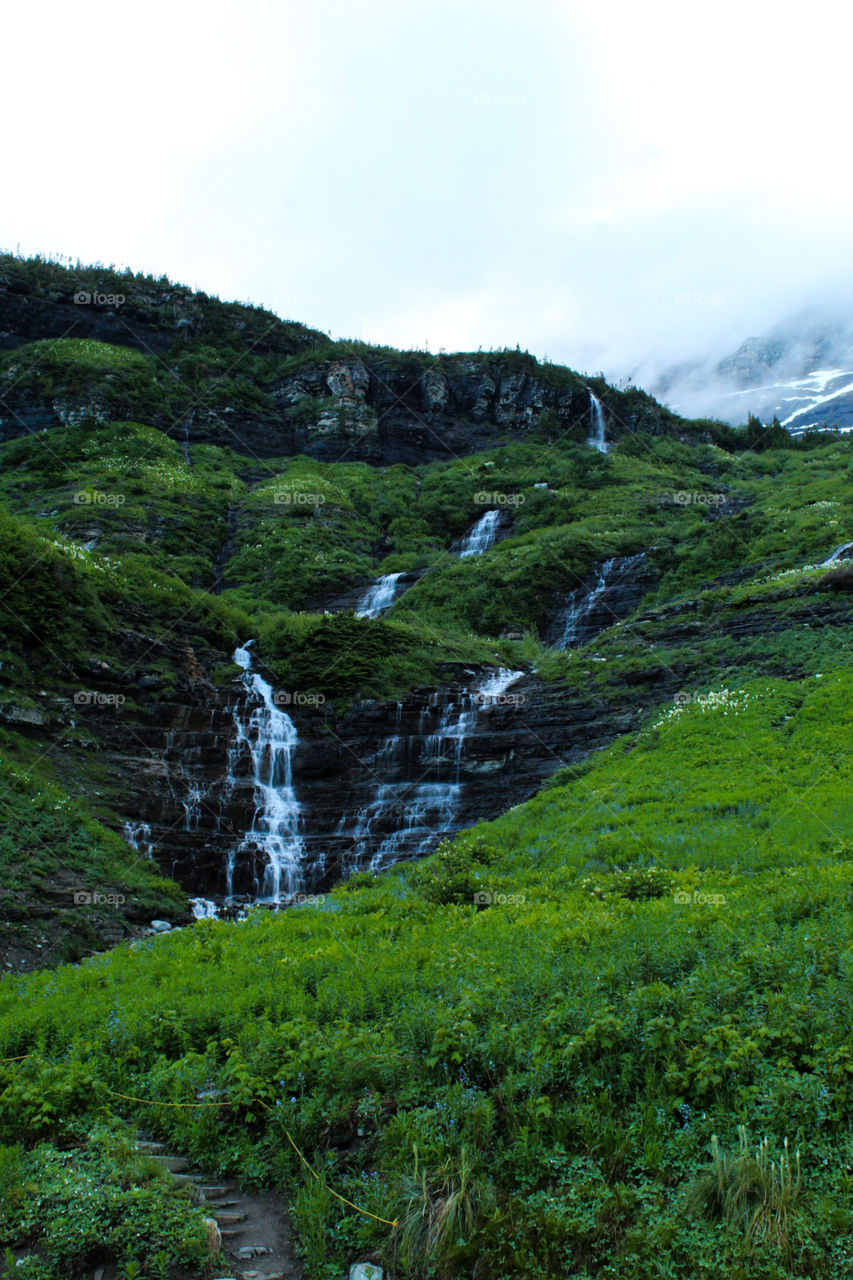 Waterfall in Glacier Park