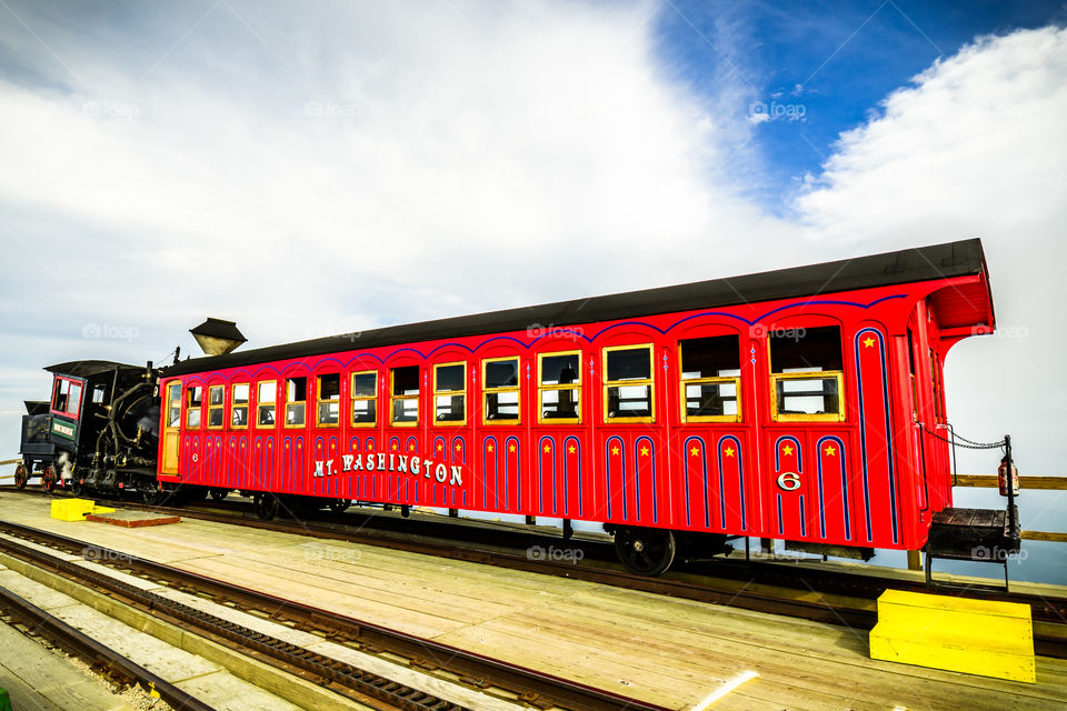 This is the legendary train that takes you up Mount. Washington in New Hampshire.