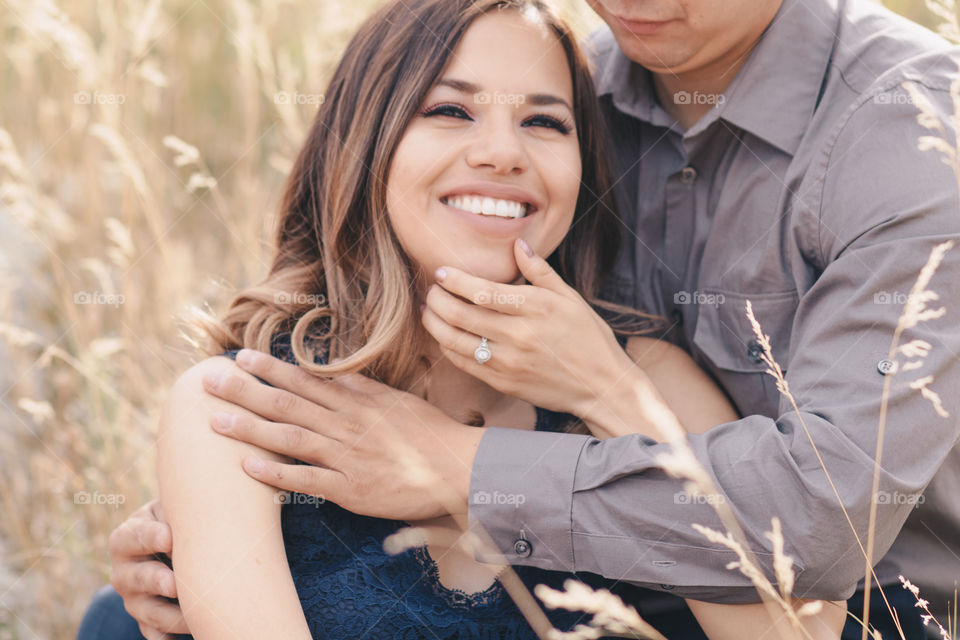 Happy girl engaged 