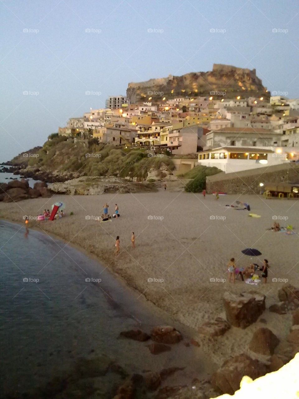 beach with castle back