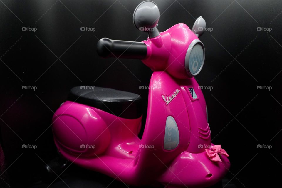 small pink motorcycle