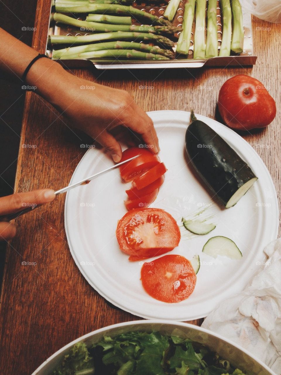 Chef making a healthy meal