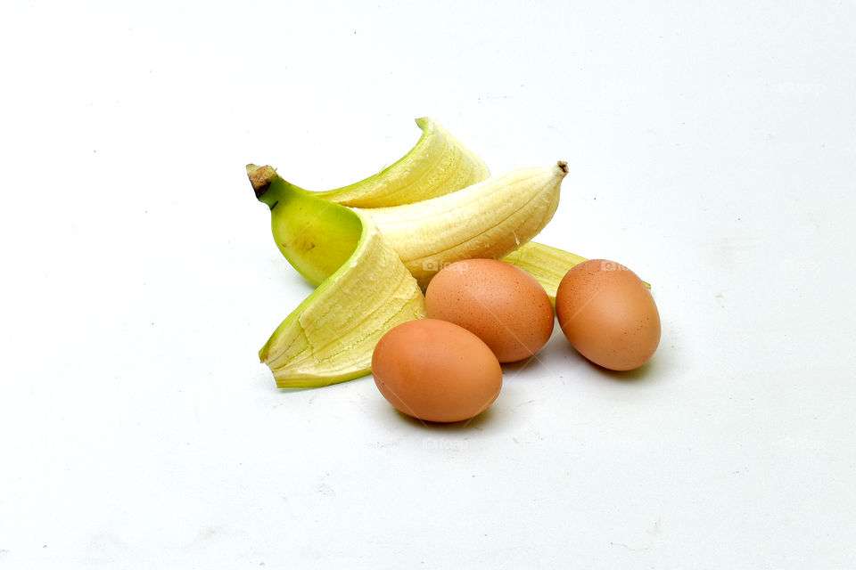 banana fruit and egg