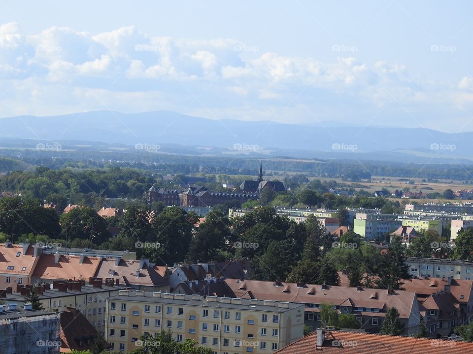 Panorama of the city Nysa